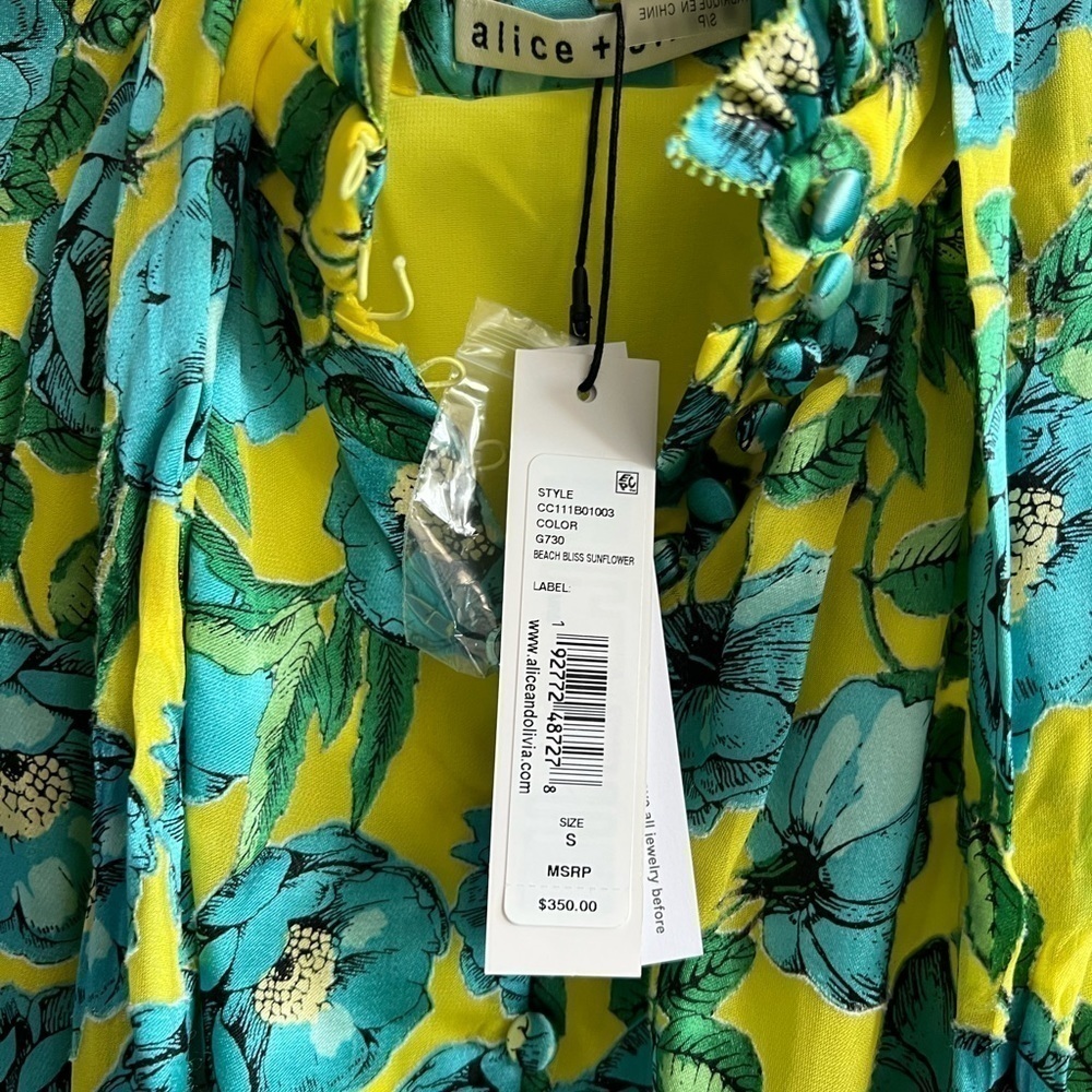 ALICE + OLIVIA Jordana Bow-Collar Button-Front Blouse - Picture 14 of 14